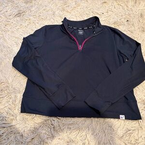 PELOTON Pullover 1/4 Zip Sweatshirt Sz L black